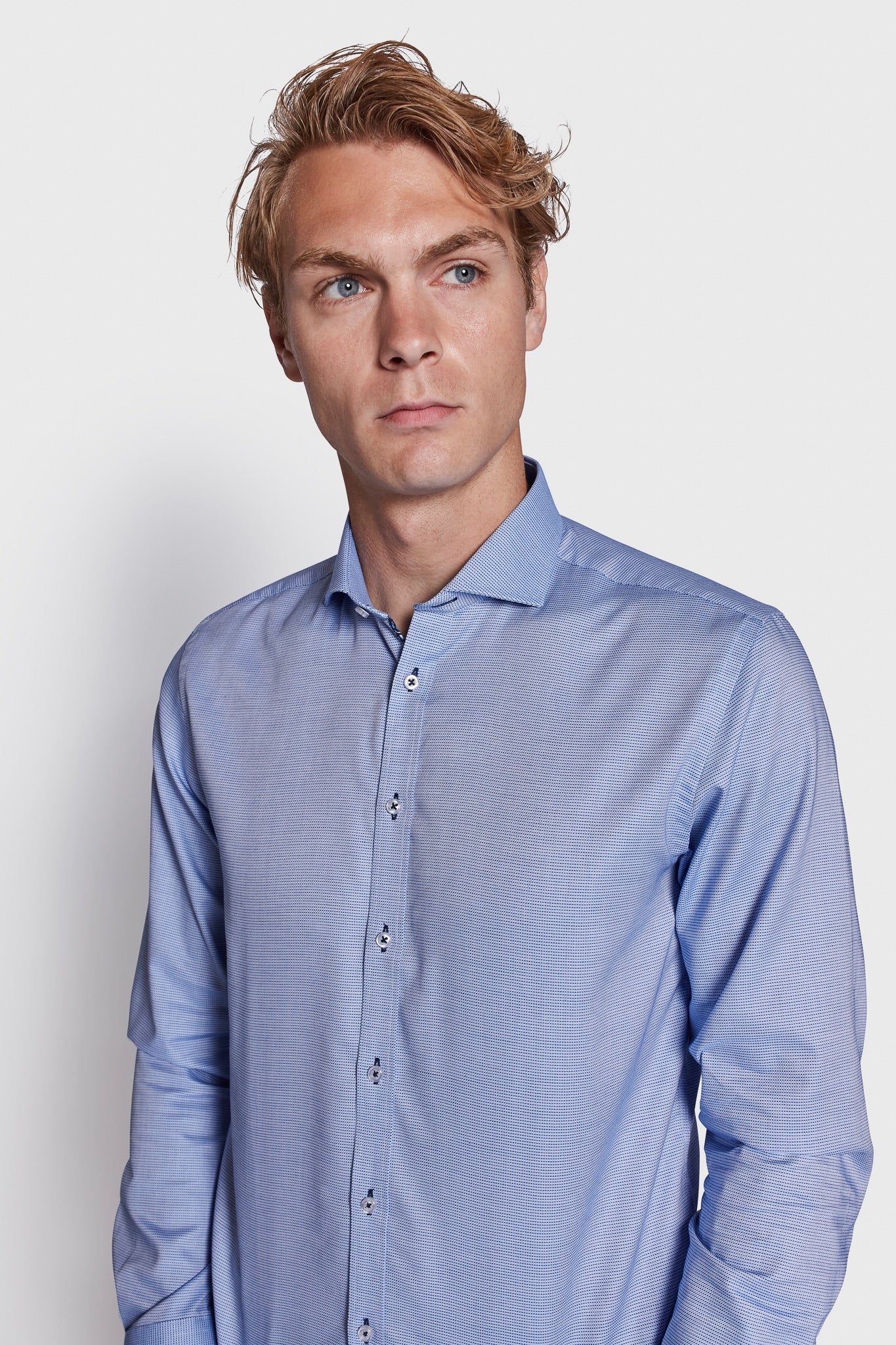 BS Joaquim Slim Fit Skjorta - Ljusblå