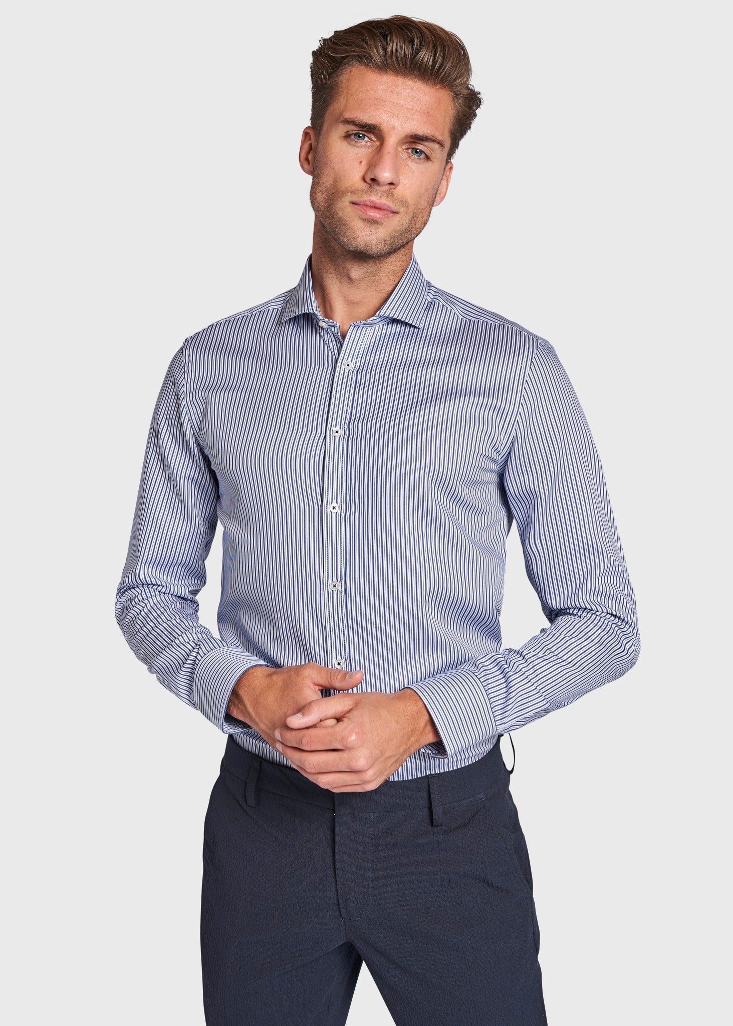 BS Andy Super Slim Fit Skjorta - Blue