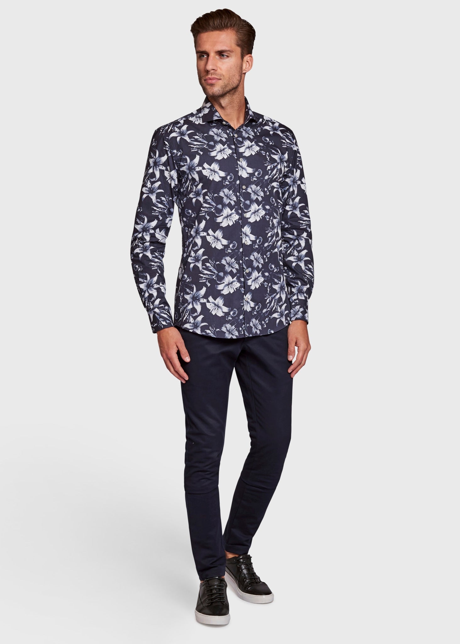 BS Joe Superslim Fit Skjorta - Marinblå
