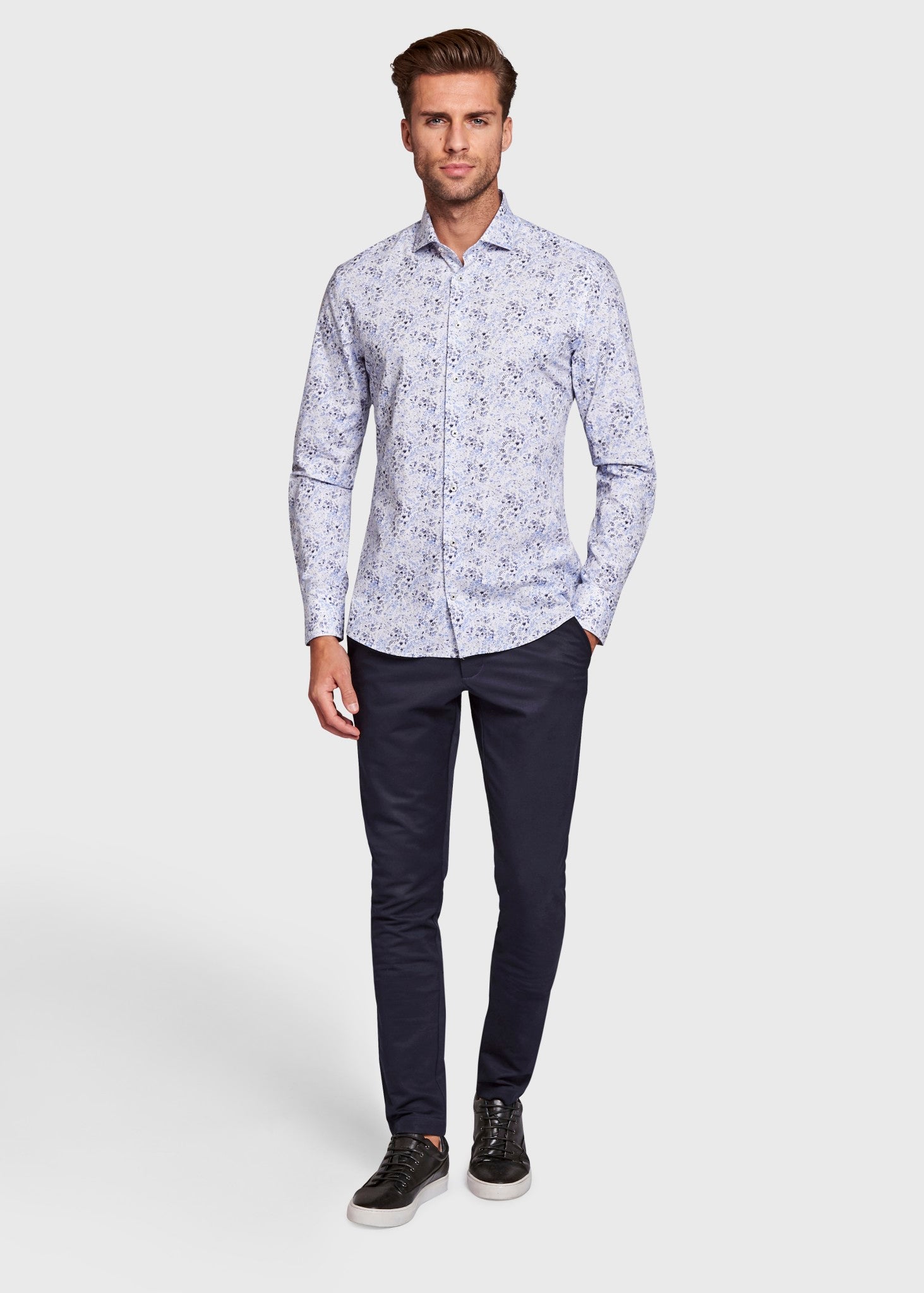 BS Manny Super Slim Fit Skjorta - Ljusblå