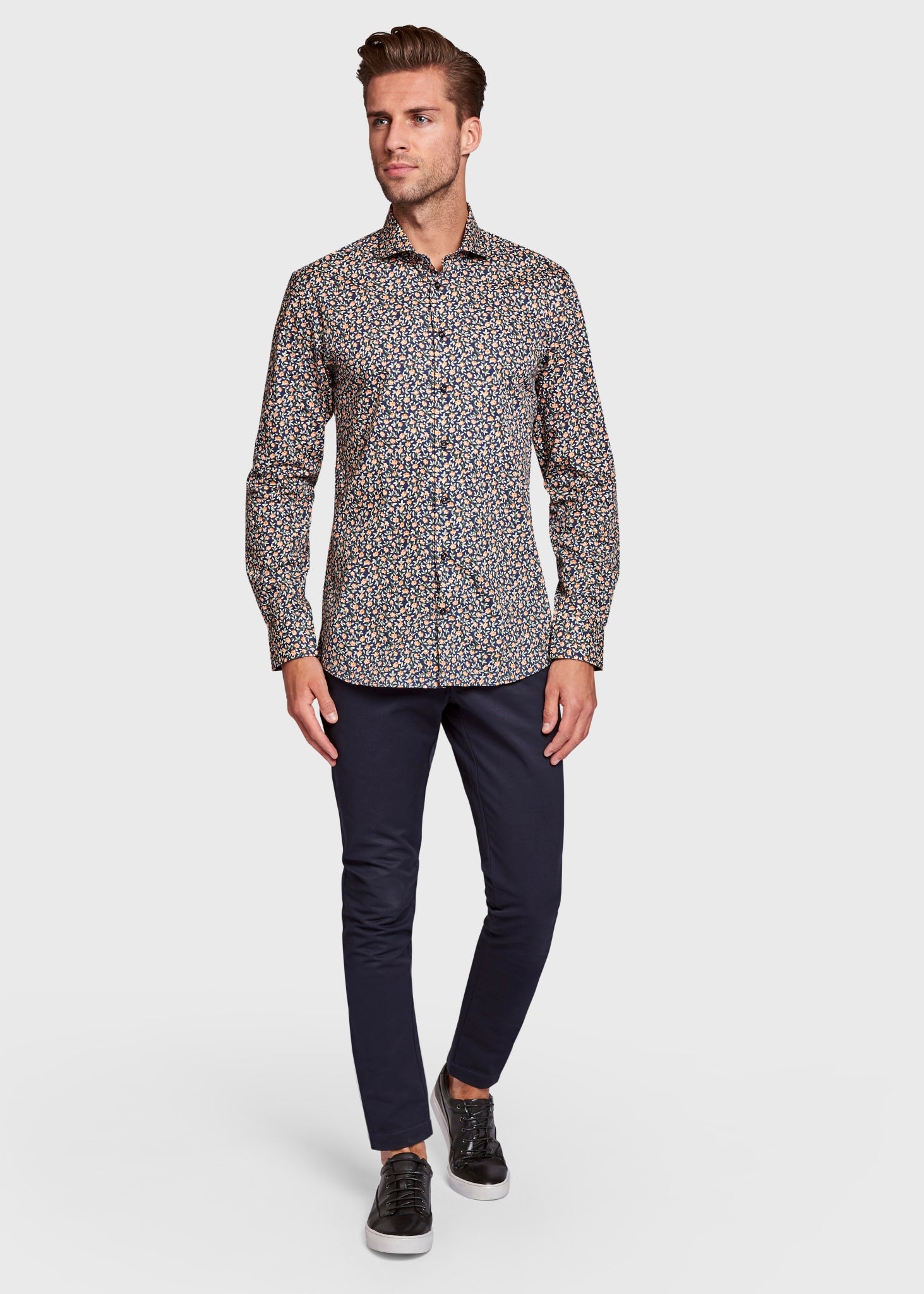 BS Jesse Slim Fit Skjorta - Dark Blue