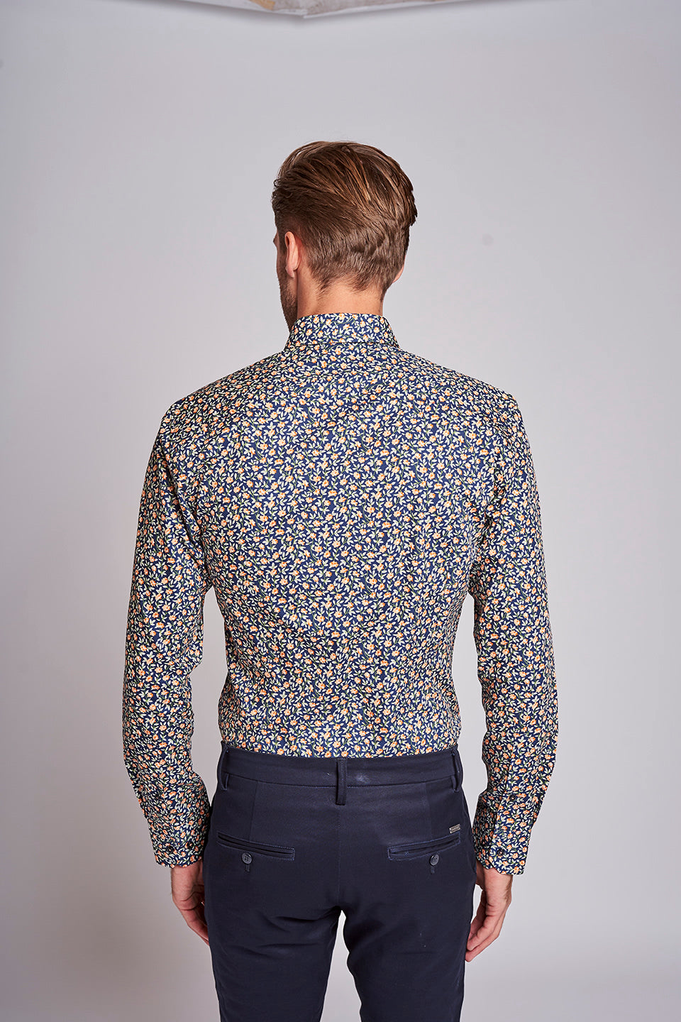 BS Jesse Slim Fit Skjorta - Dark Blue