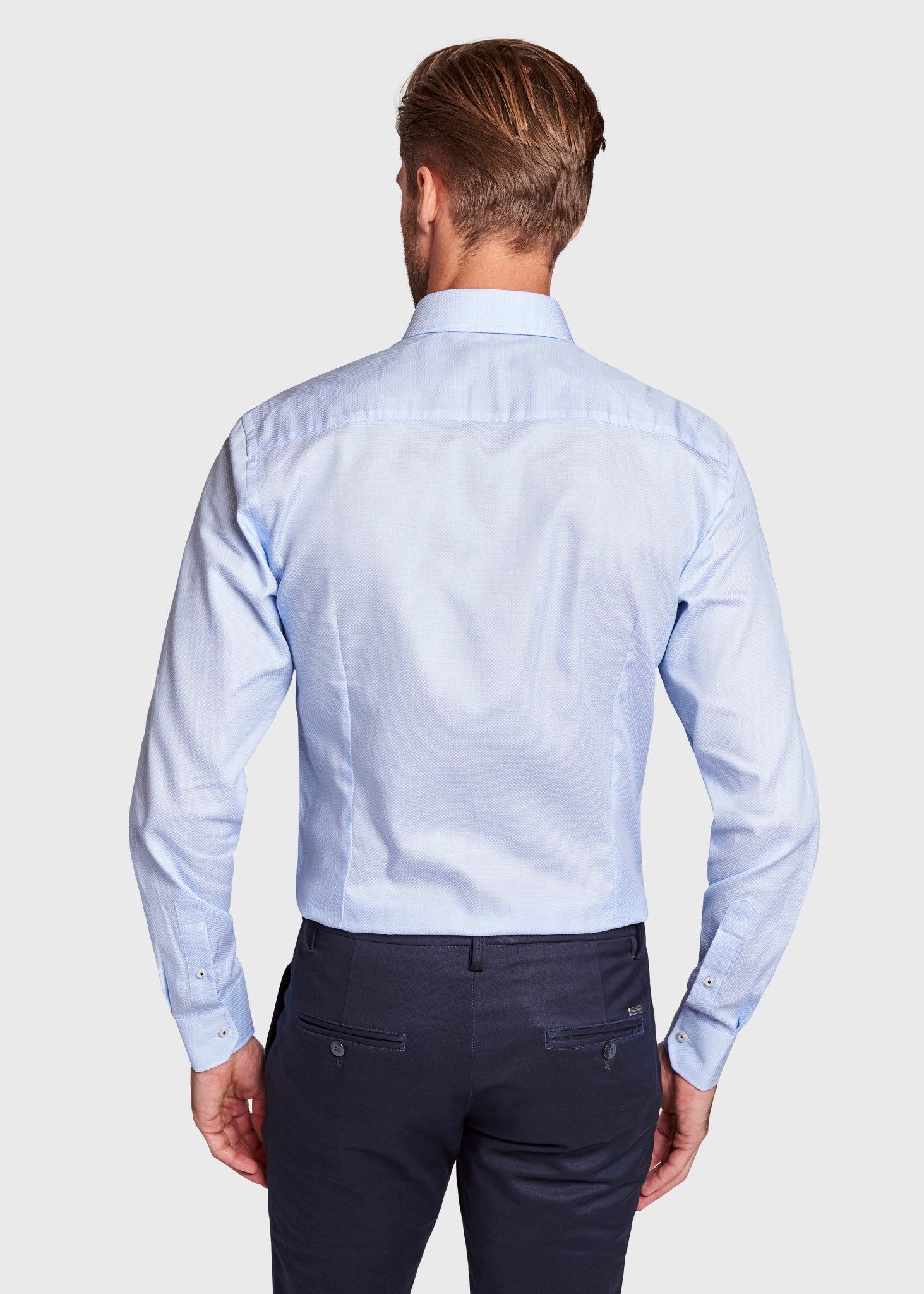 BS Lester Slim Fit Skjorta - Ljusblå