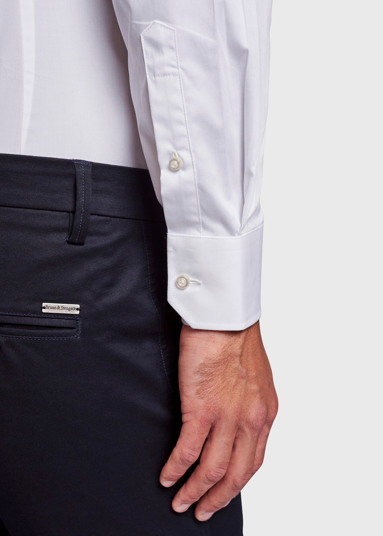 BS White Slim Fit Skjorta - White