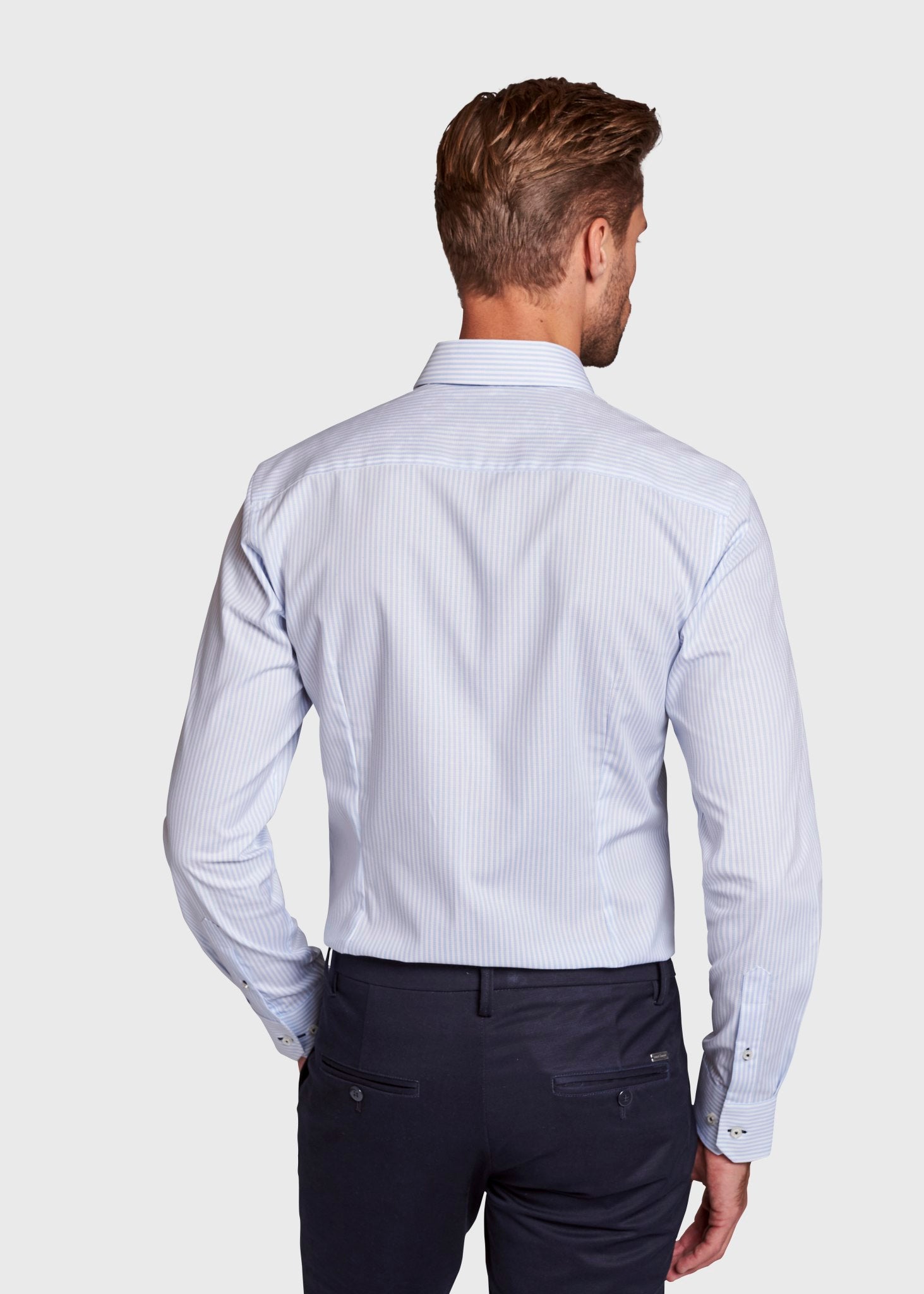 BS Foyth Modern Fit Skjorta - Ljusblå
