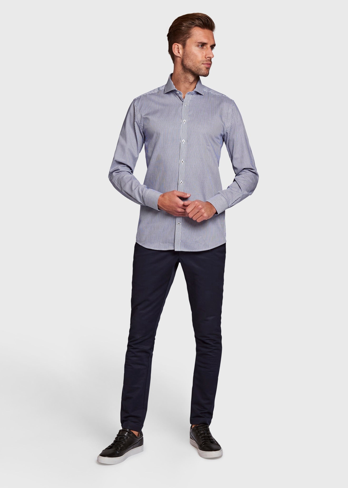 BS Gameiro Modern Fit Skjorta - Dark Blue