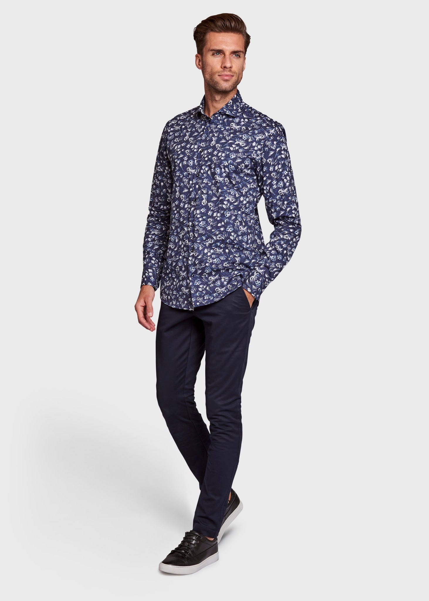 BS Karl Modern Fit Skjorta - Dark Blue