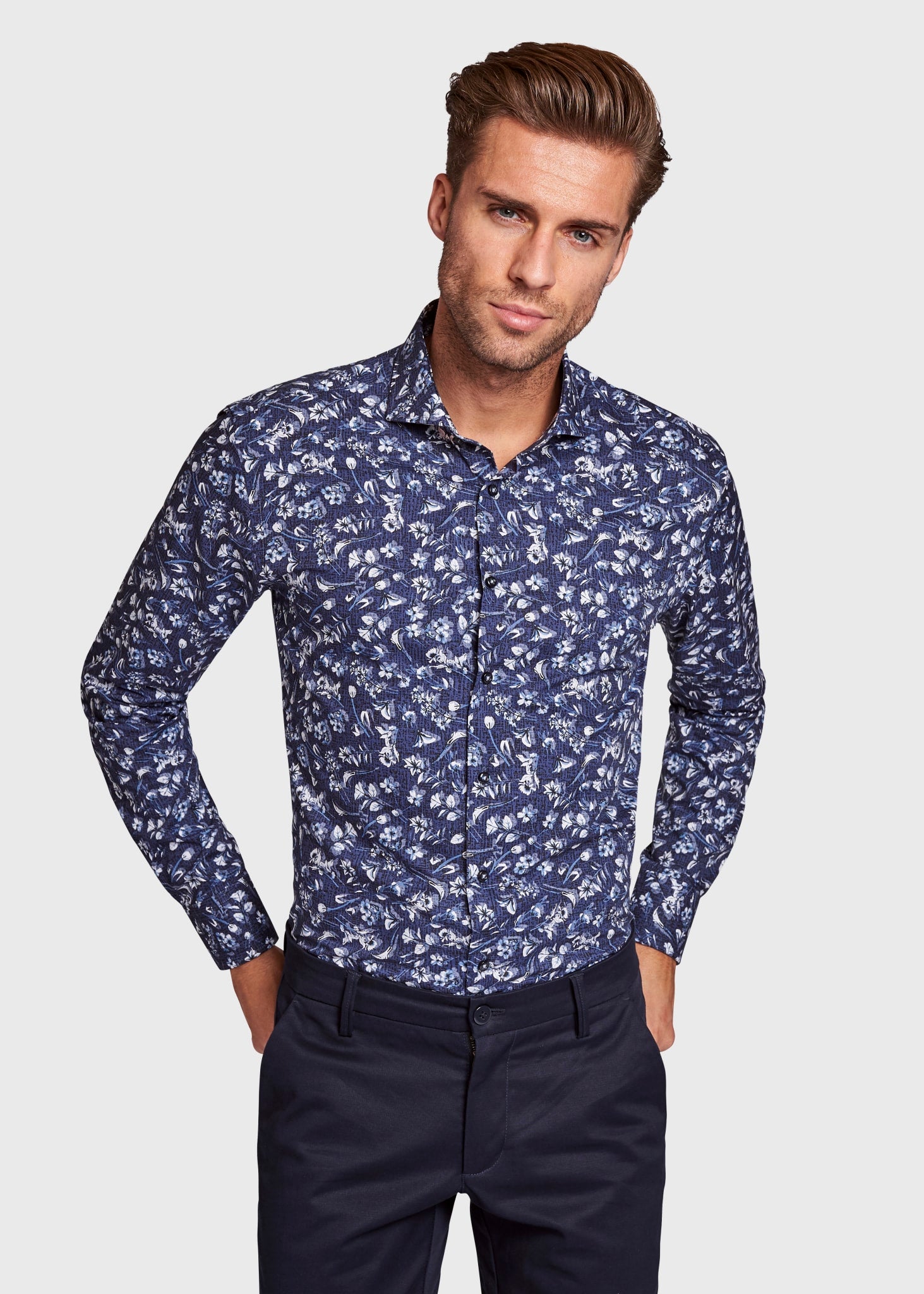 BS Karl Modern Fit Skjorta - Dark Blue
