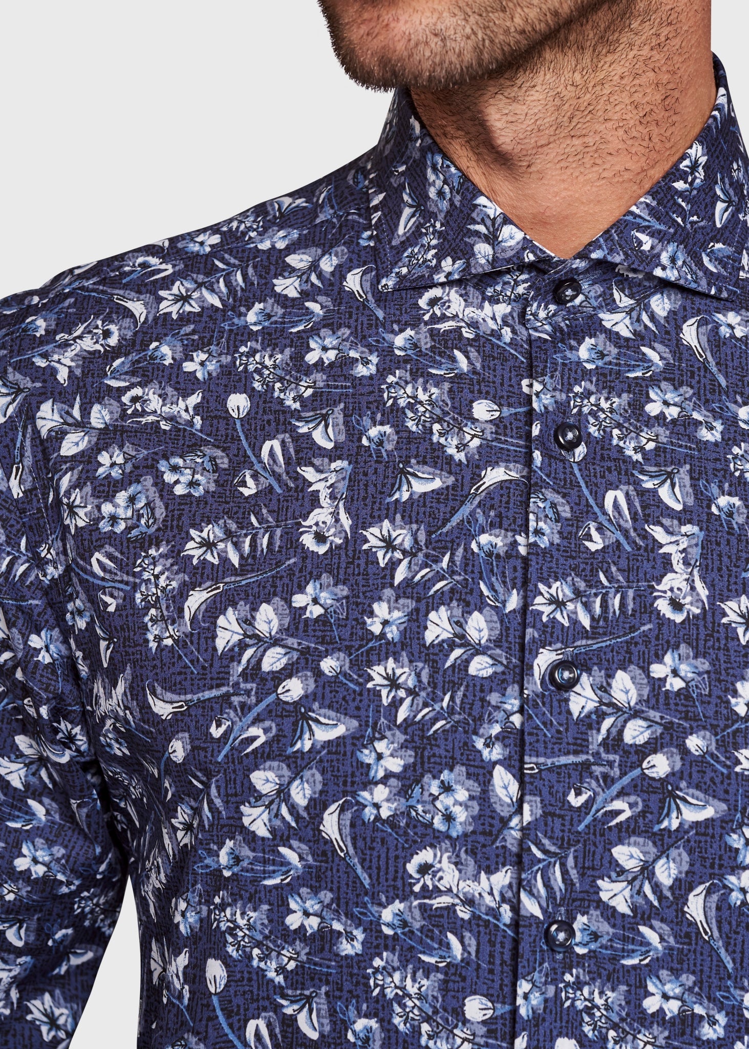 BS Karl Modern Fit Skjorta - Dark Blue