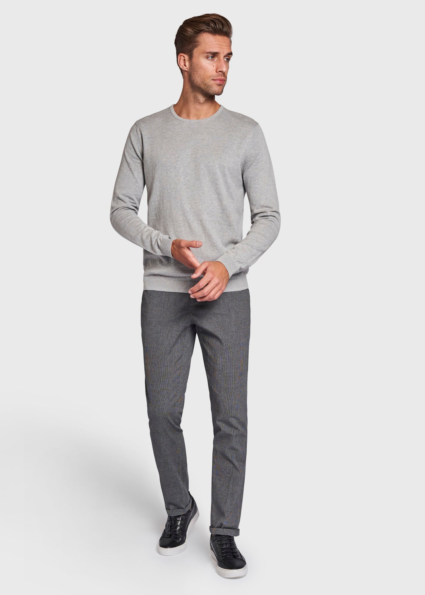 BS Gaspard Regular Fit Stickad Tröja - Grey