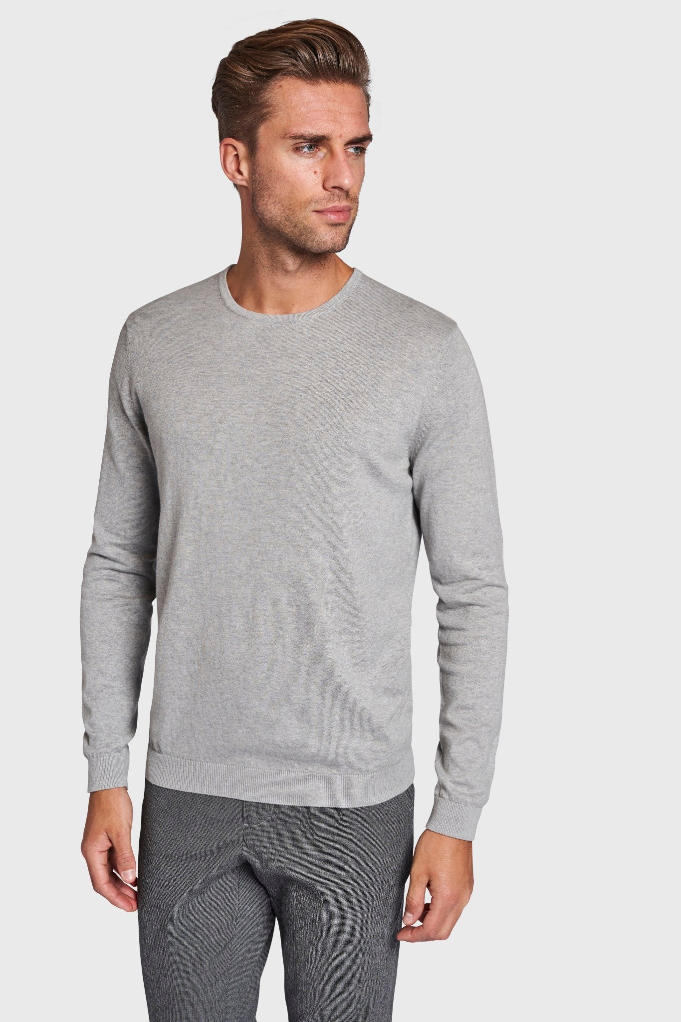 BS Gaspard Regular Fit Stickad Tröja - Grey