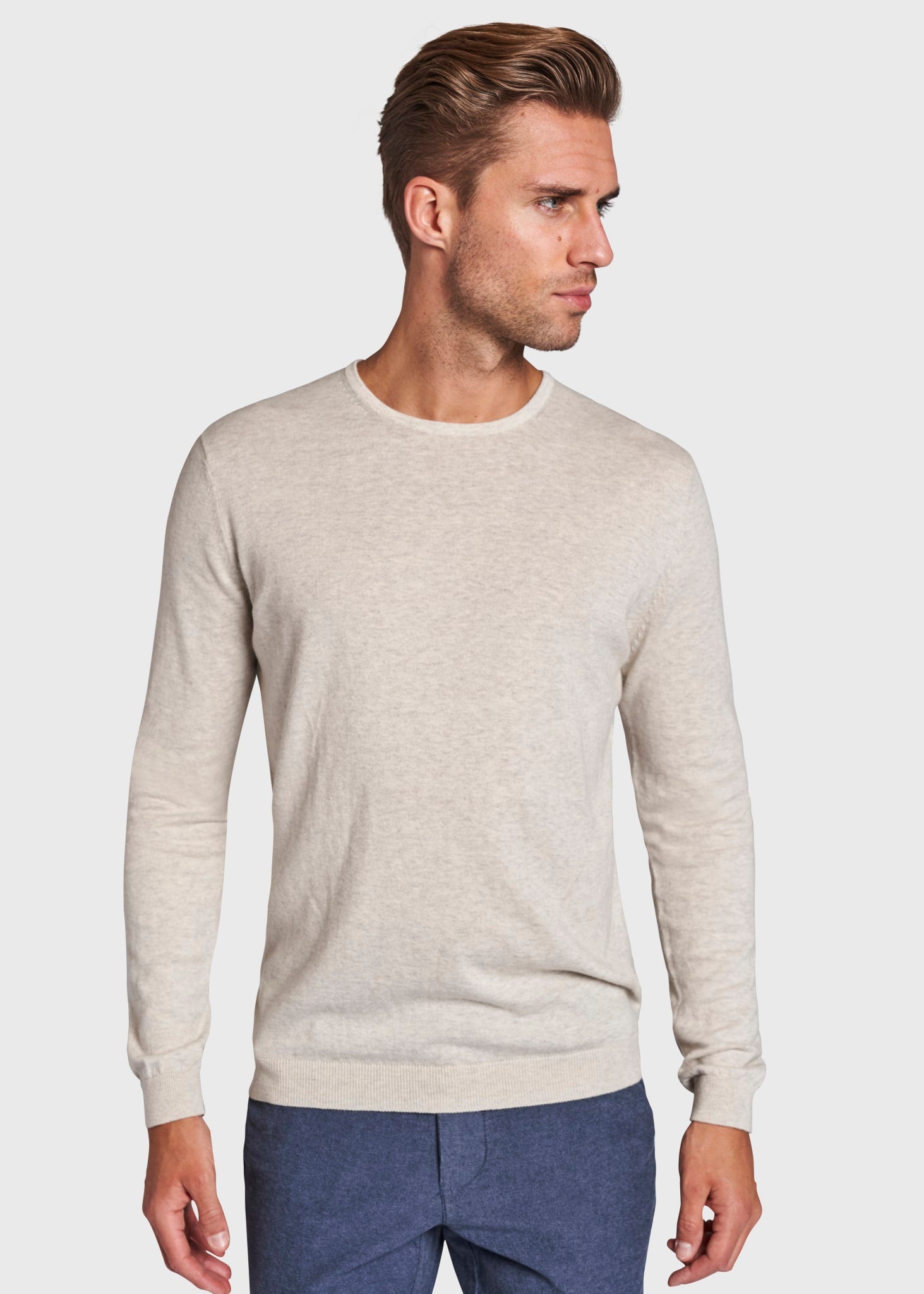 BS Gaspard Regular Fit Stickad tröja - Sand