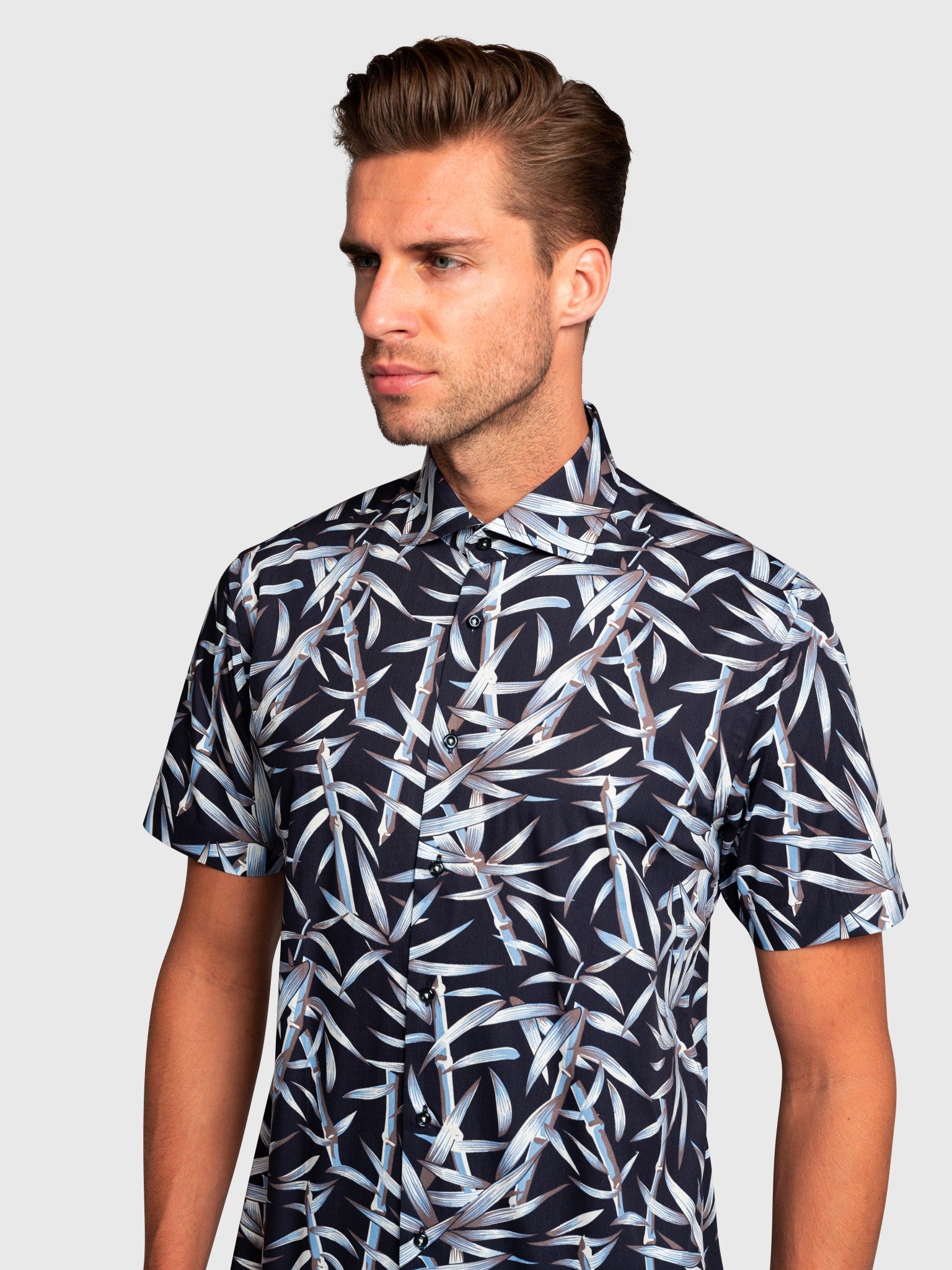 BS Bonanno Slim Fit Skjorta - Marinblå