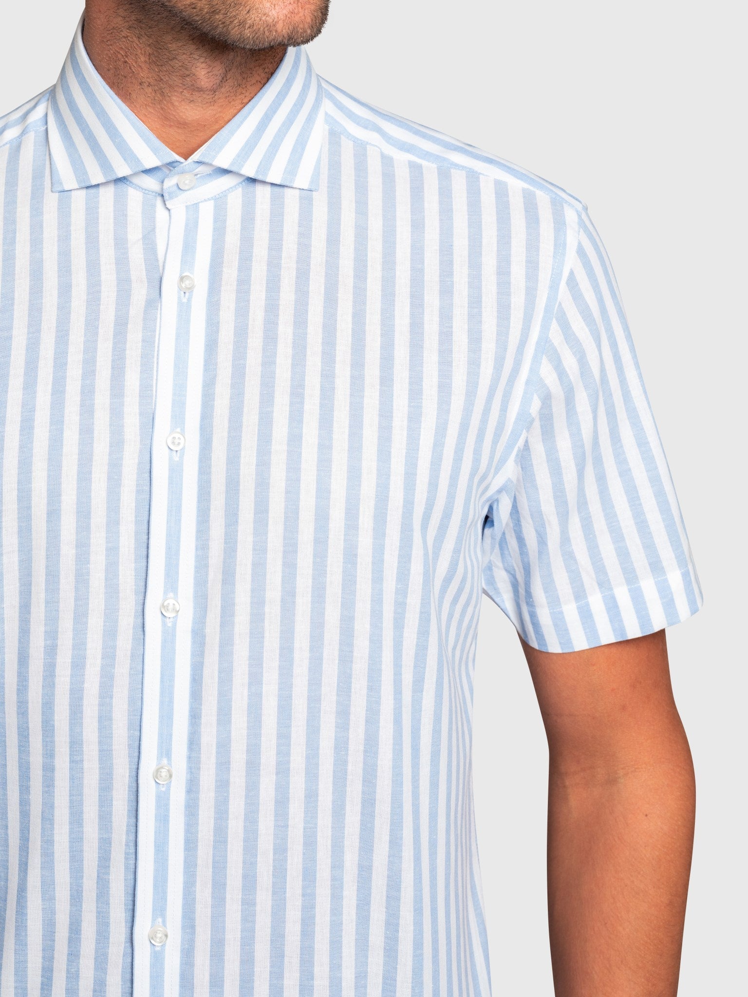 BS Gambino Slim Fit Skjorta - Ljusblå