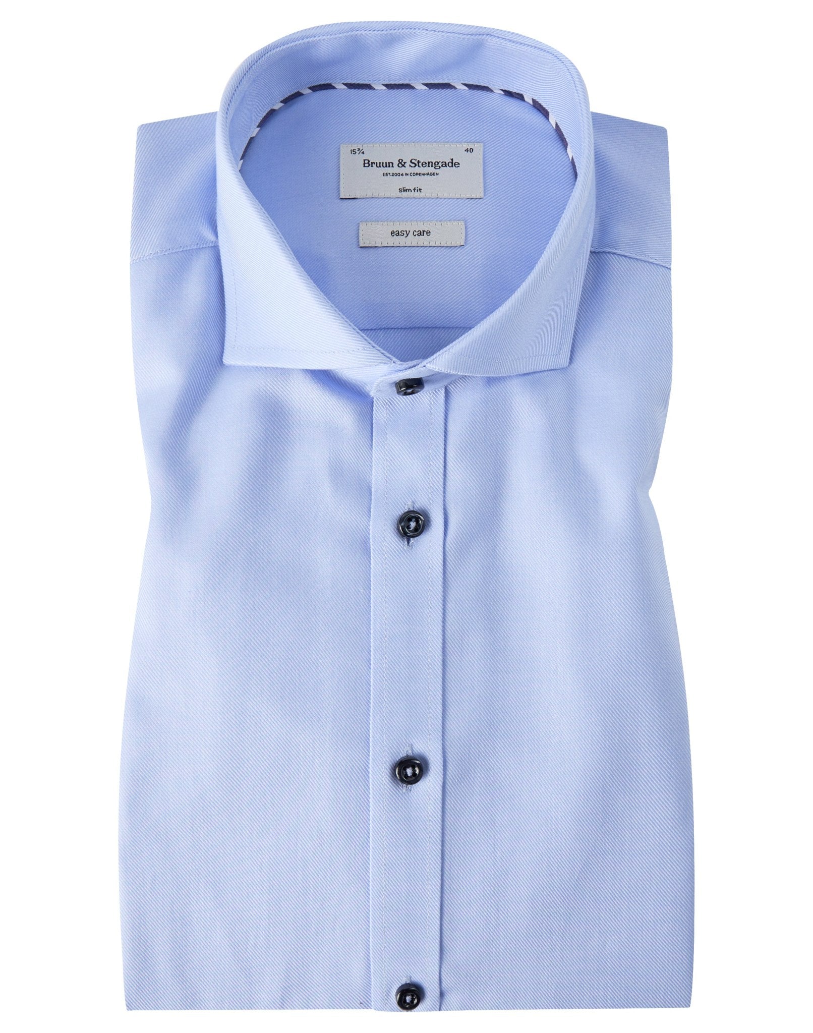 BS Huber Slim Fit Skjorta - Ljusblå