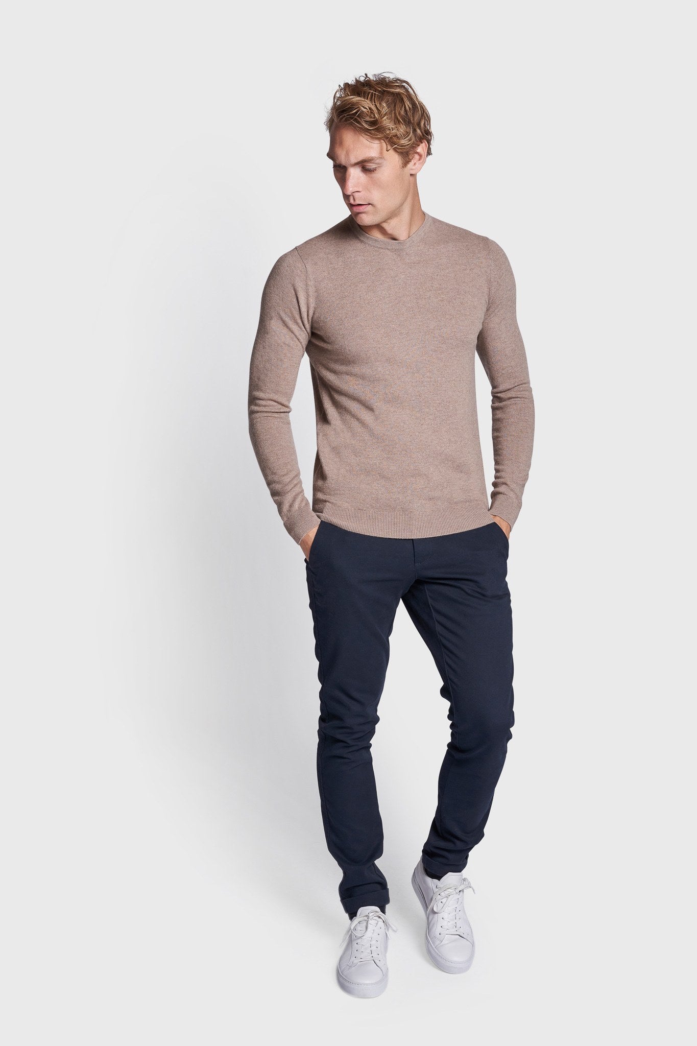 BS Nadal Regular Fit Stickad tröja - Sand