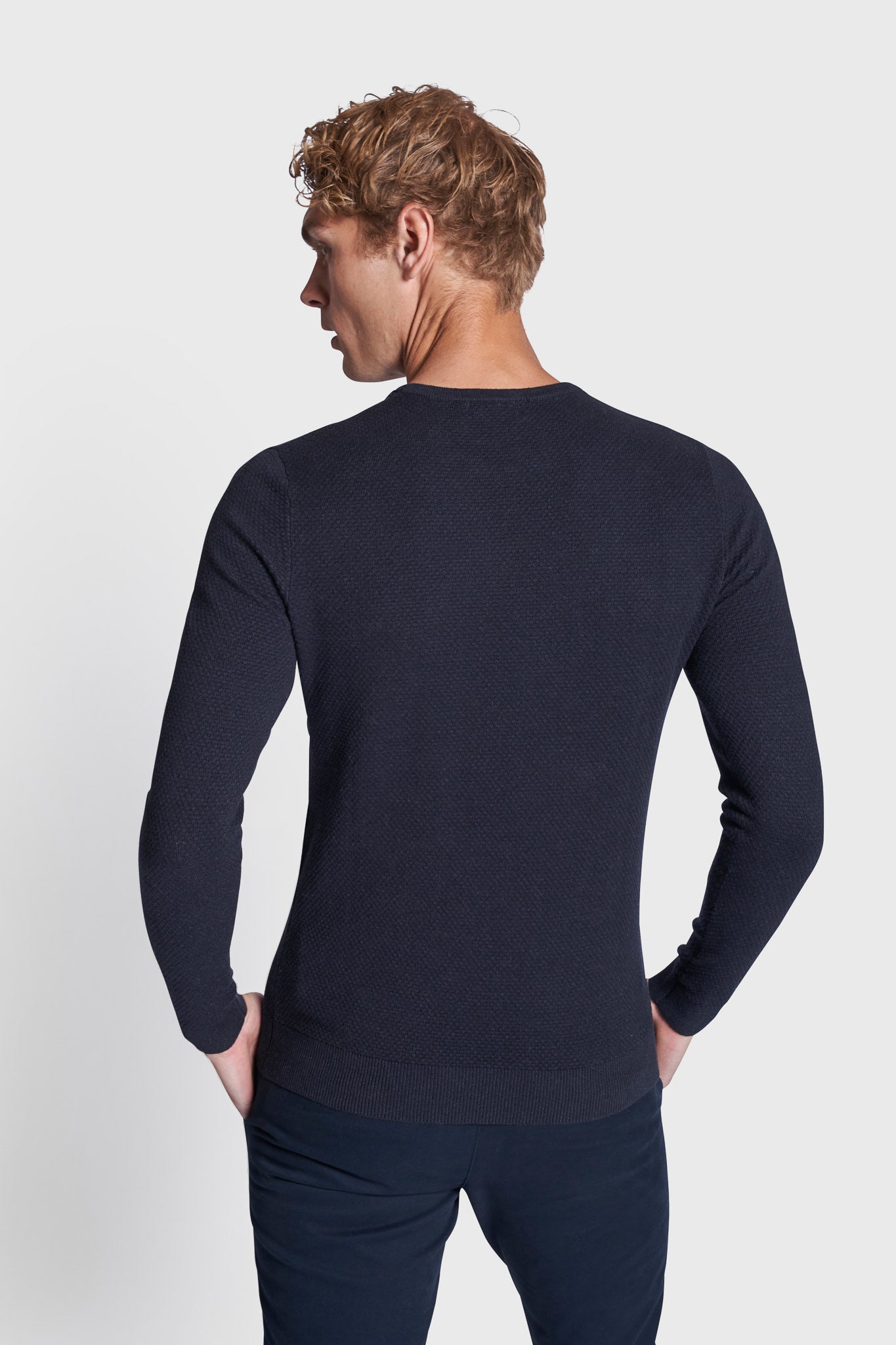 BS Gasquet Regular Fit Stickad Tröja - Navy