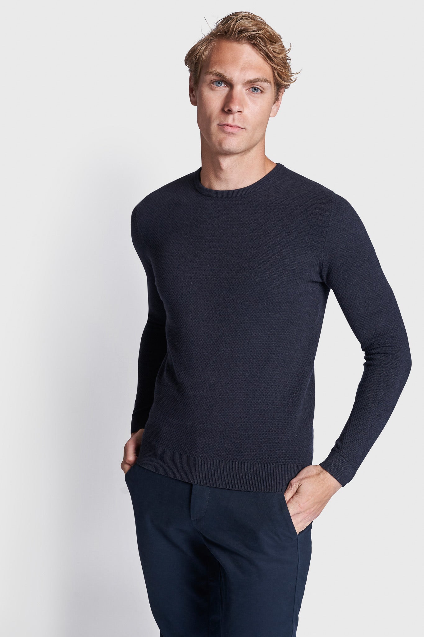 BS Gasquet Regular Fit Stickad Tröja - Navy