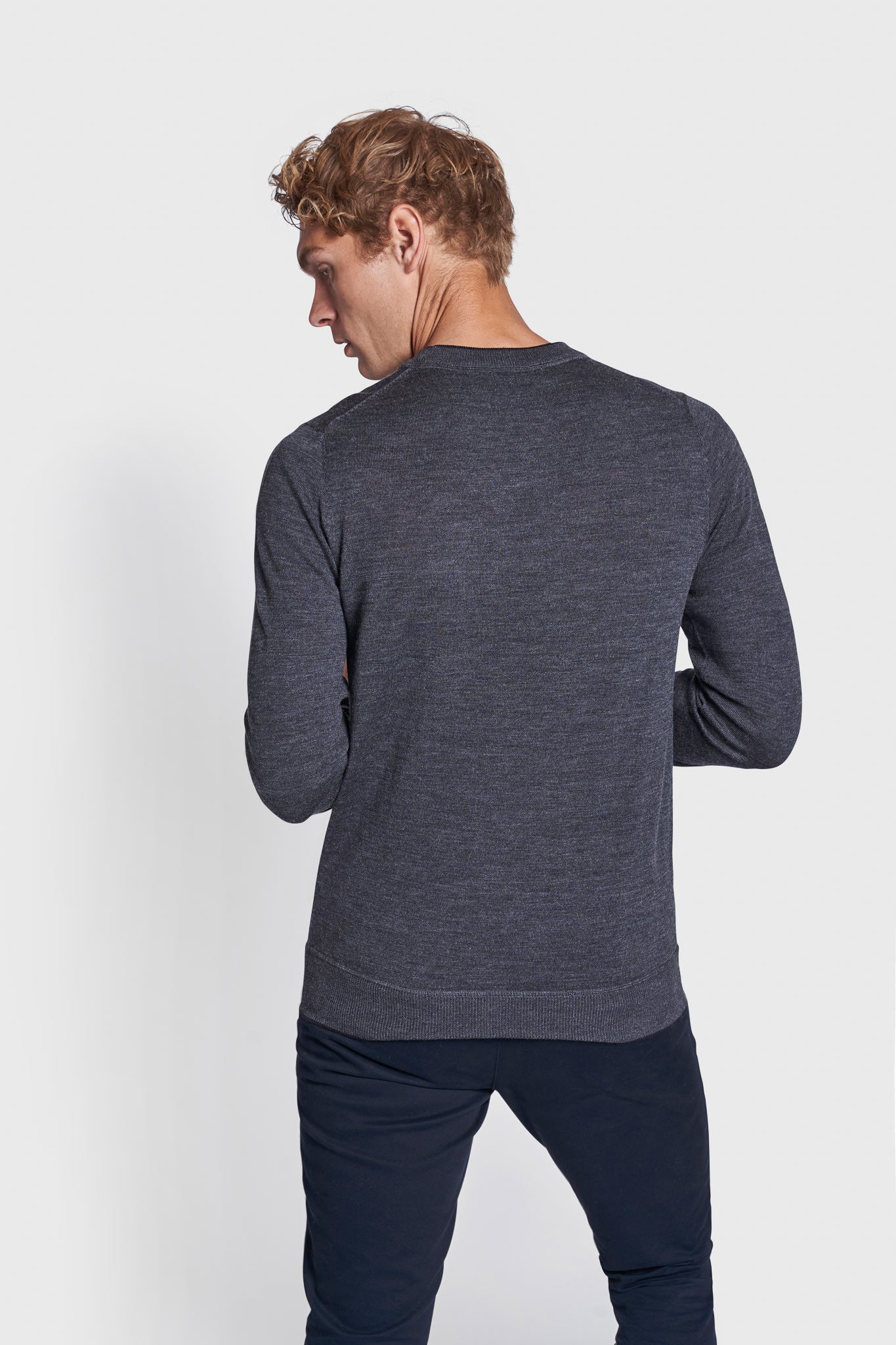 BS Federer Regular Fit Stickad Tröja - Grey
