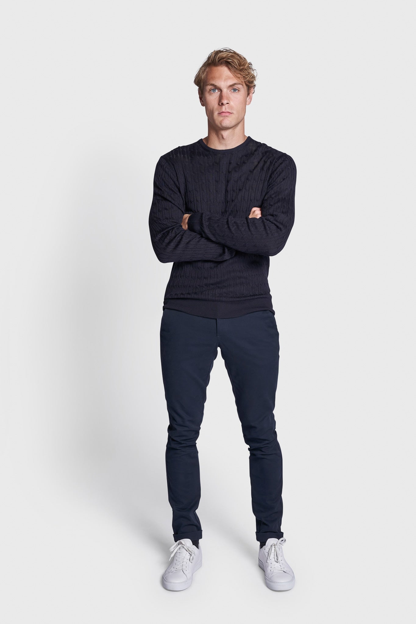 BS Kyrgios Regular Fit Stickad tröja - Navy
