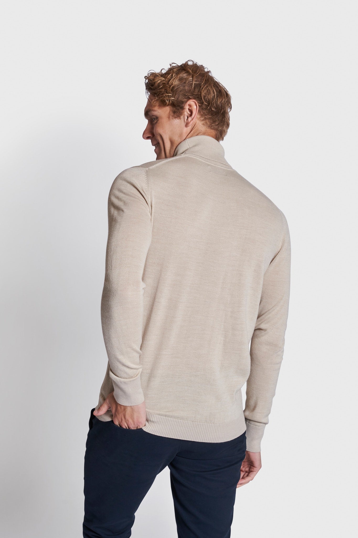 BS Saturn Regular Fit Stickad tröja - Sand
