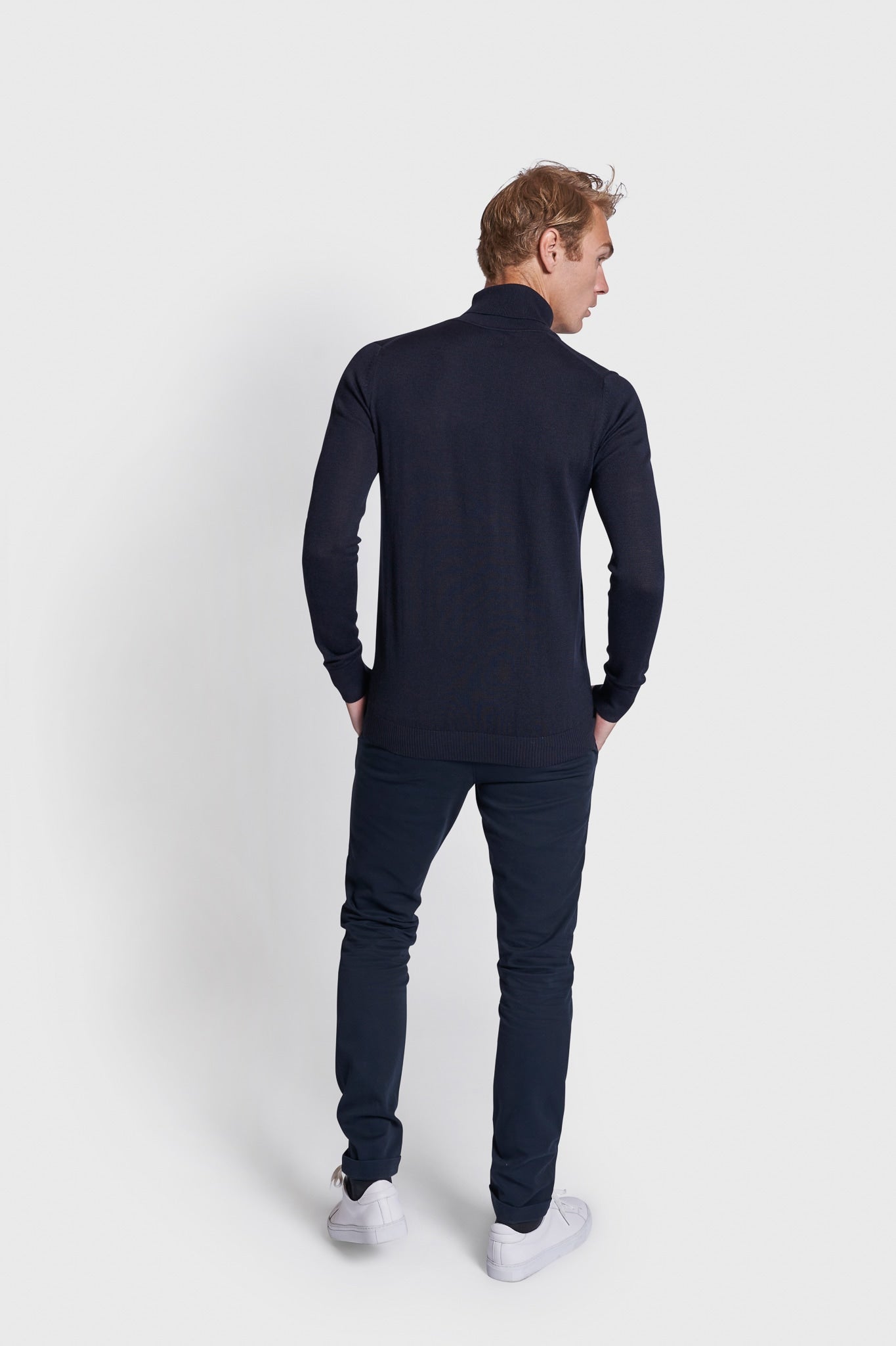 BS Saturn Regular Fit Stickad tröja - Marinblå