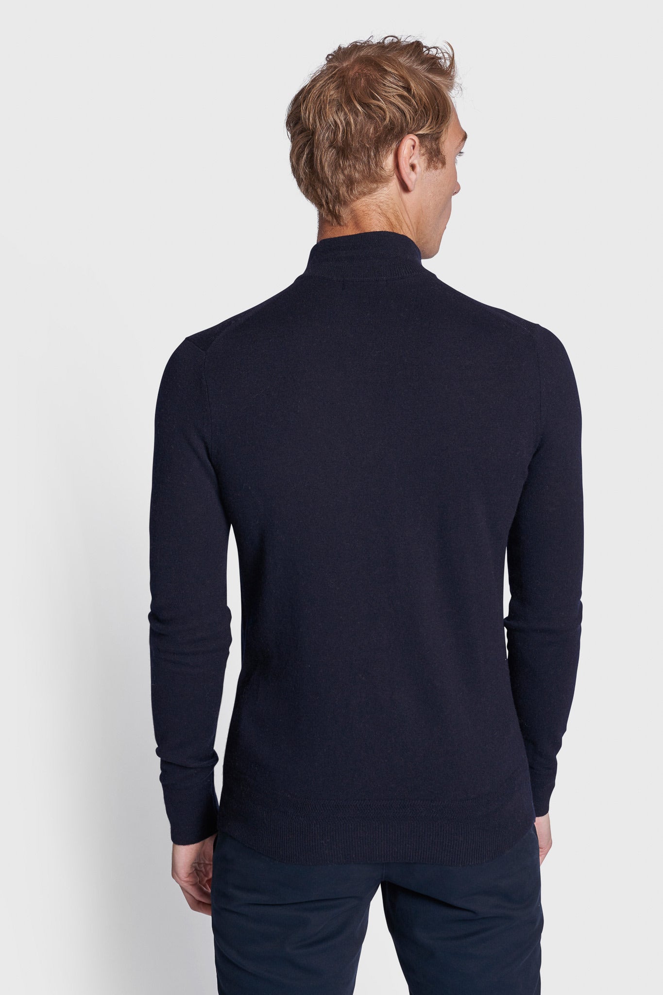 BS Paire Regular Fit Stickad Tröja - Marinblå