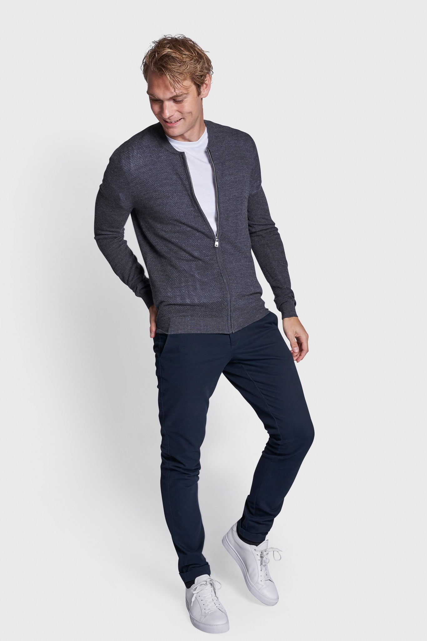 BS Dimitrov Regular Fit Stickad Tröja - Grey