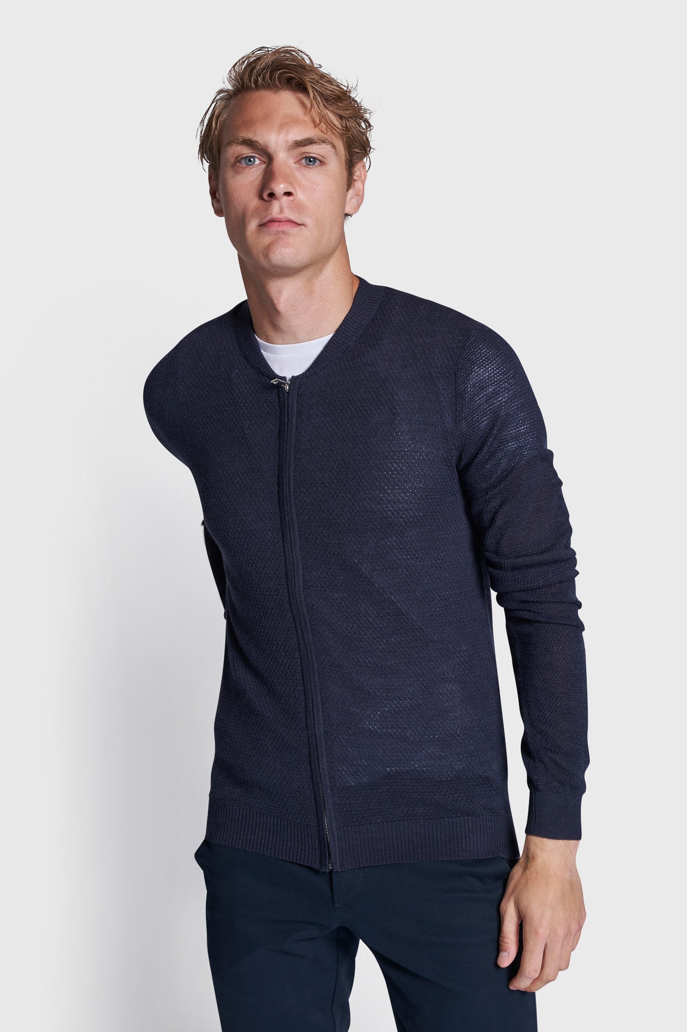 BS Dimitrov Regular Fit Stickad tröja - Thunder