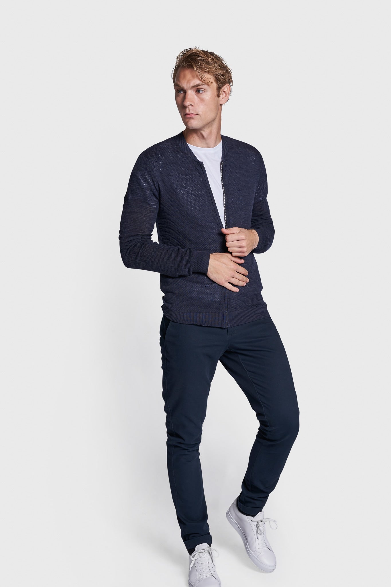 BS Dimitrov Regular Fit Stickad tröja - Thunder