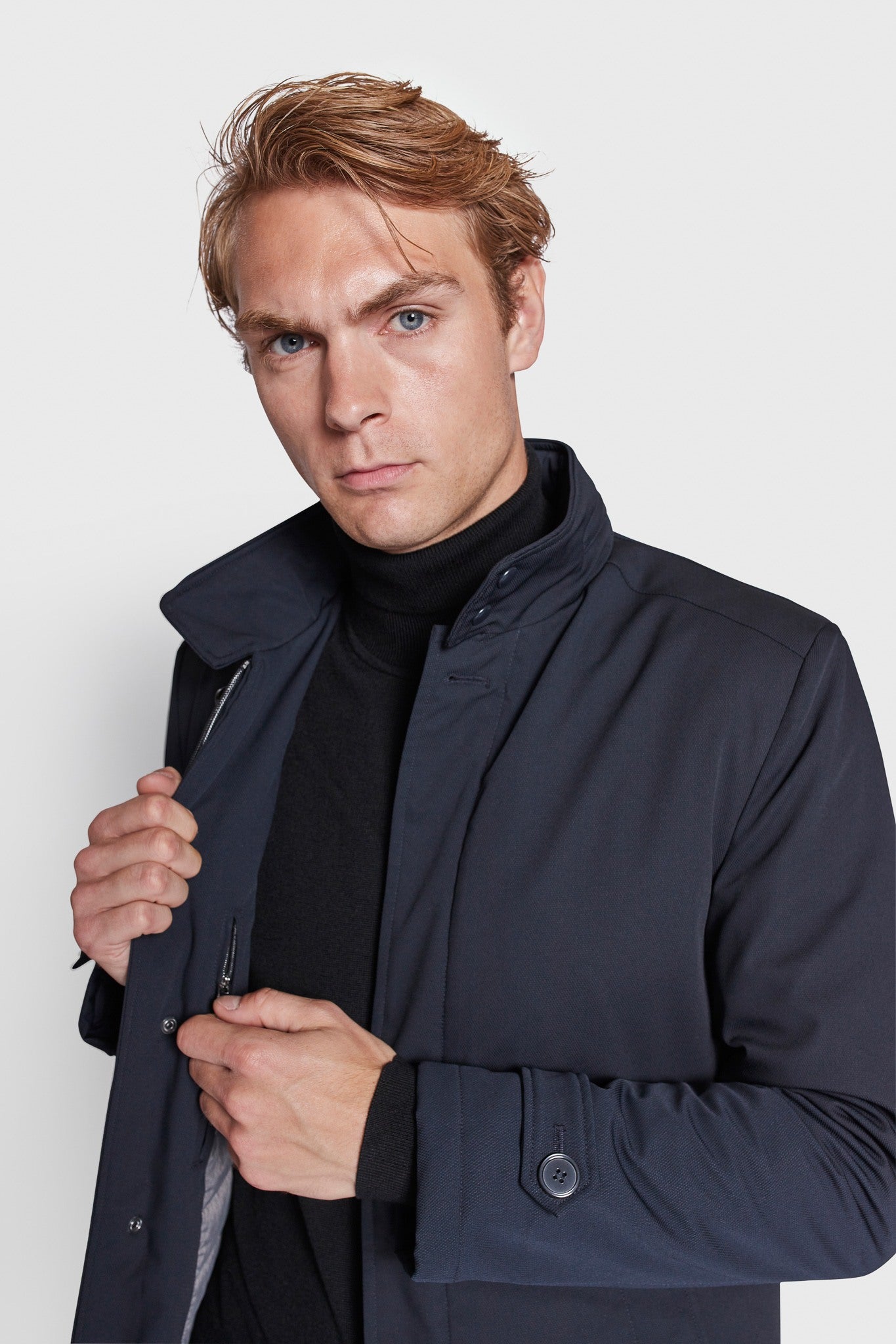 BS Quebech Slim Fit rock - marinblå