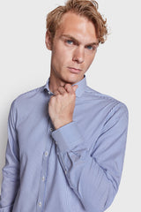 BS Abraham Slim Fit Skjorta - Blue