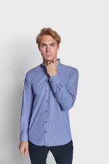 BS Hennings Slim Fit Skjorta - Blue