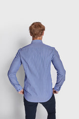 BS Hennings Slim Fit Skjorta - Blue