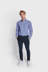 BS Hennings Slim Fit Skjorta - Blue
