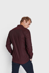 BS Kamil Slim Fit Skjorta - Bordeaux