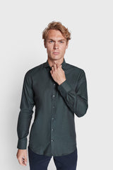 BS Robert Slim Fit Skjorta - Dark Green