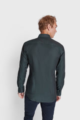 BS Robert Slim Fit Skjorta - Dark Green