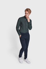 BS Robert Slim Fit Skjorta - Dark Green