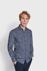 BS Saucedo Slim Fit Skjorta - Navy