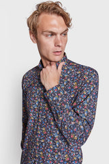 BS Wilczek Slim Fit Skjorta - Dark Blue