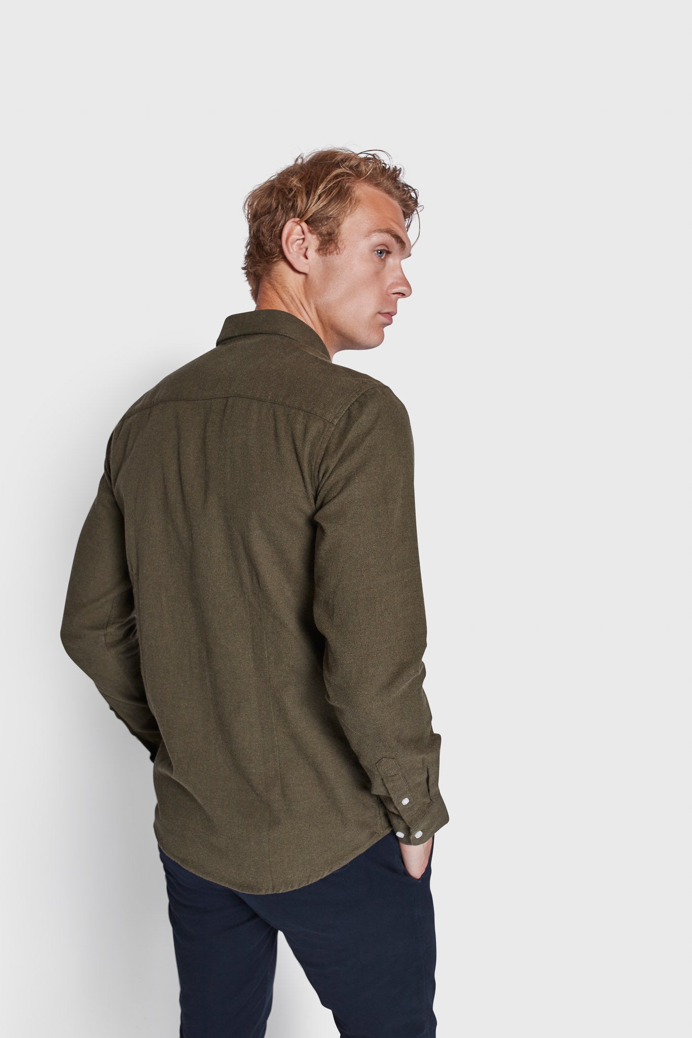 BS Jobe Casual Slim Fit Skjorta - Grön