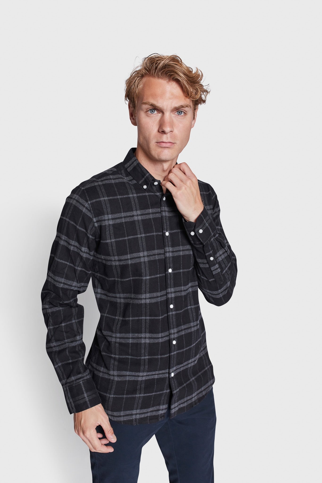 BS Hamza Casual Slim Fit Skjorta - Svart