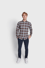 BS Hamza Casual Slim Fit Skjorta - Brown