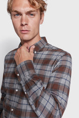 BS Hamza Casual Slim Fit Skjorta - Brown