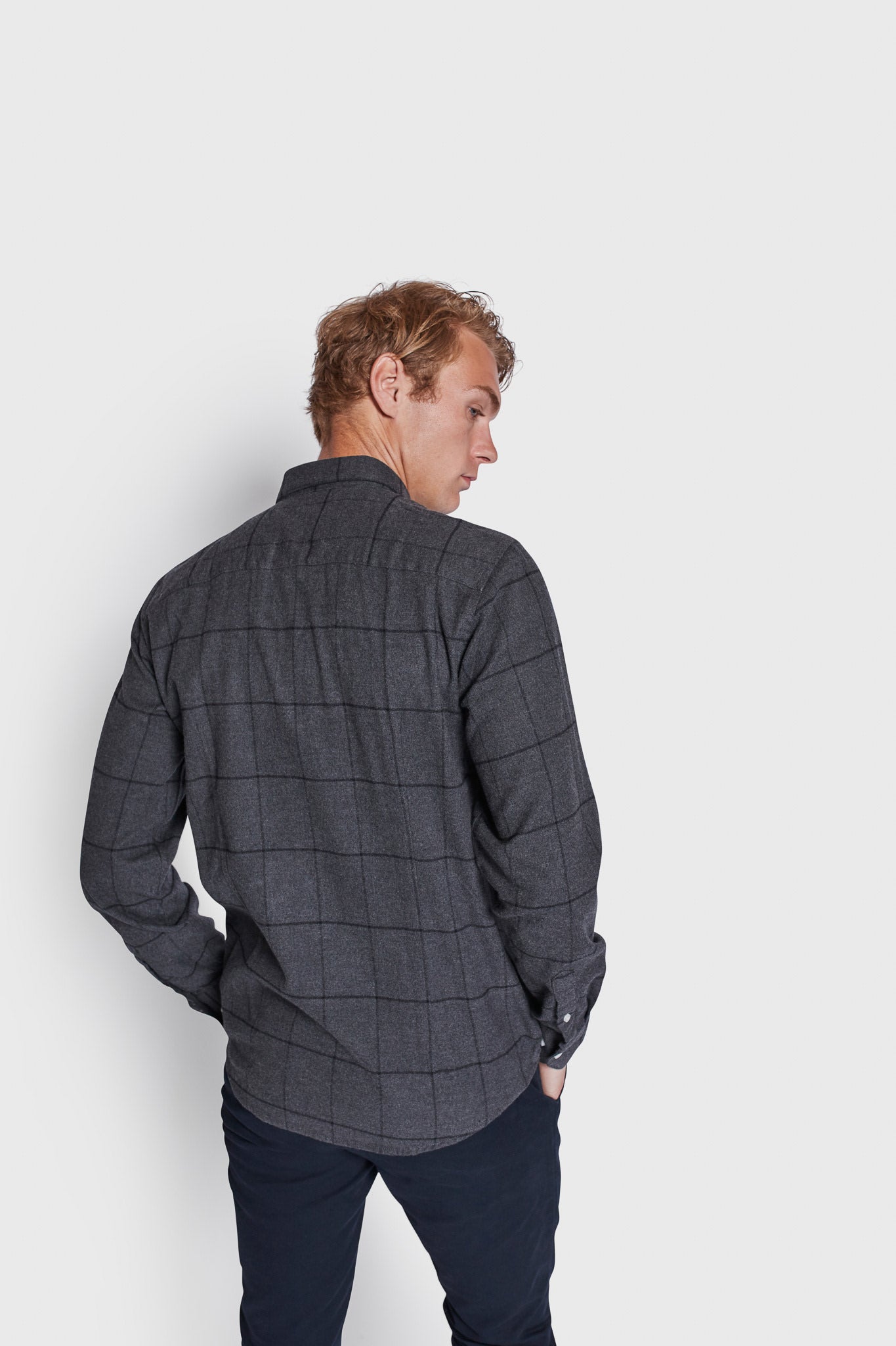 BS Hamza Casual Slim Fit Skjorta - Mörkgrå