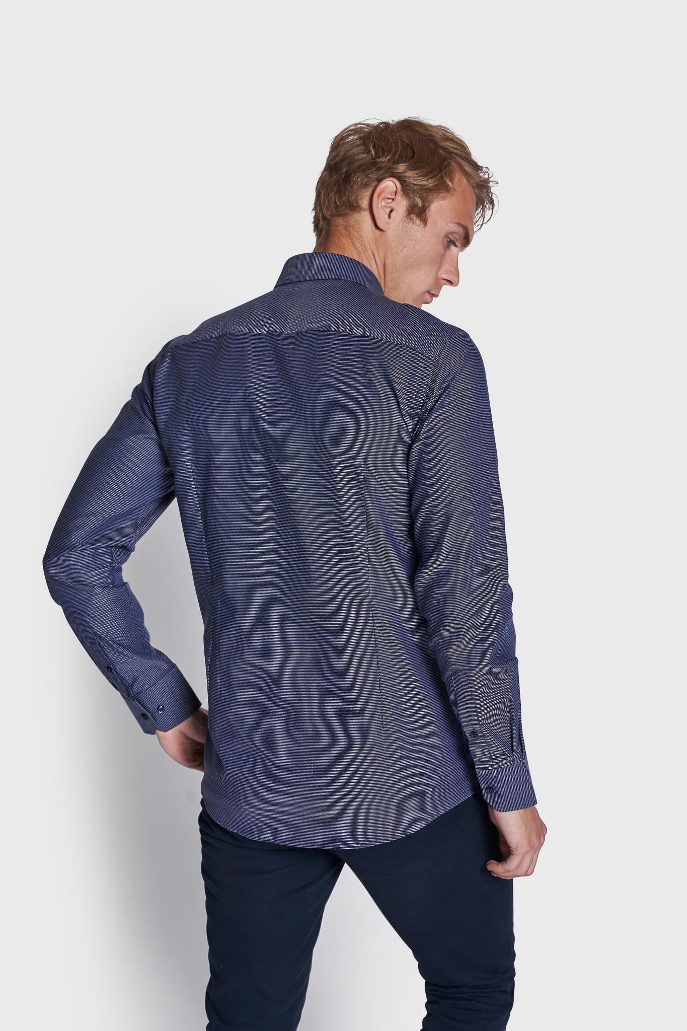 BS Braut Modern Fit Skjorta - Marinblå