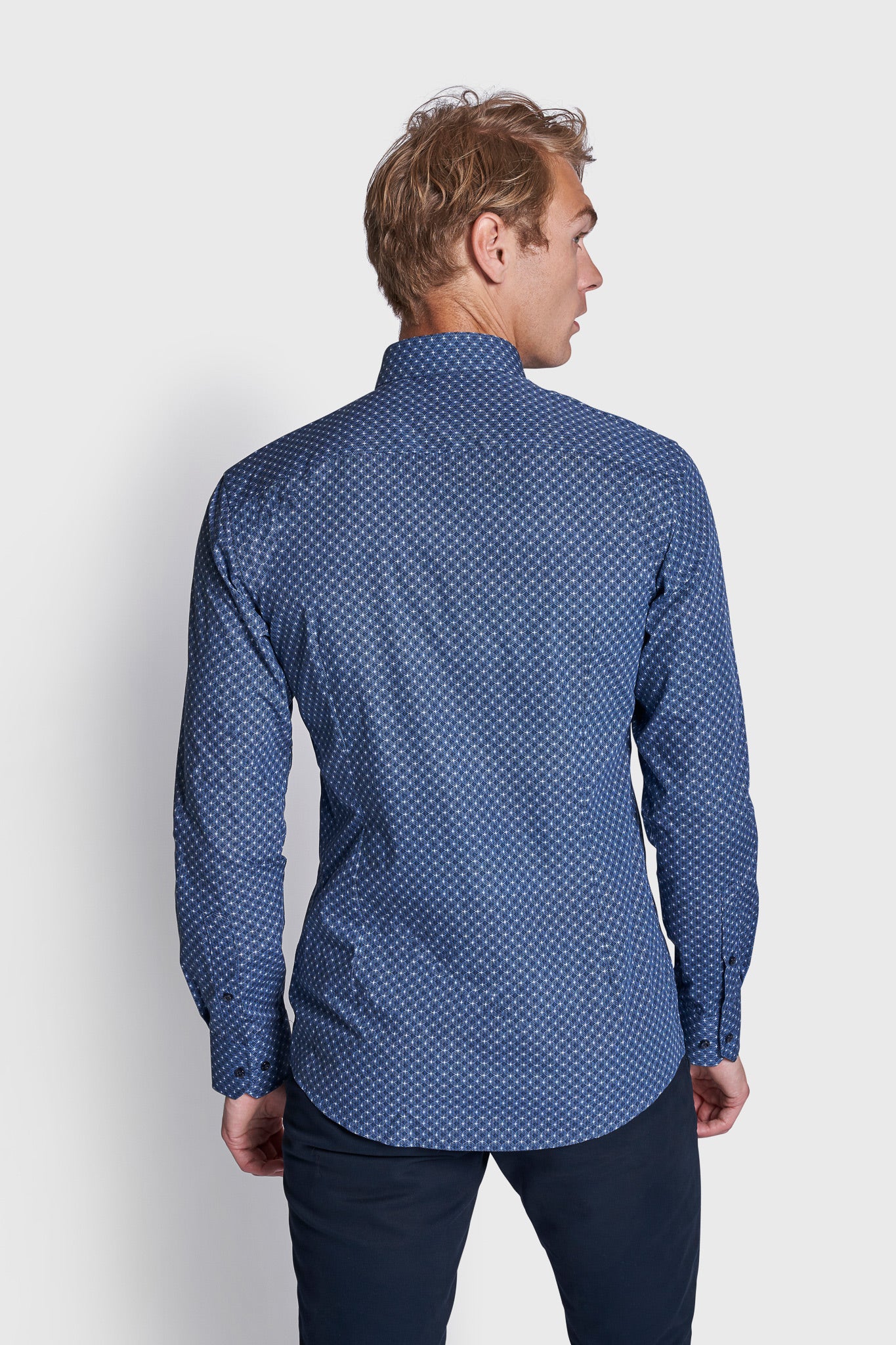 BS Jamie Modern Fit Skjorta - Dark Blue