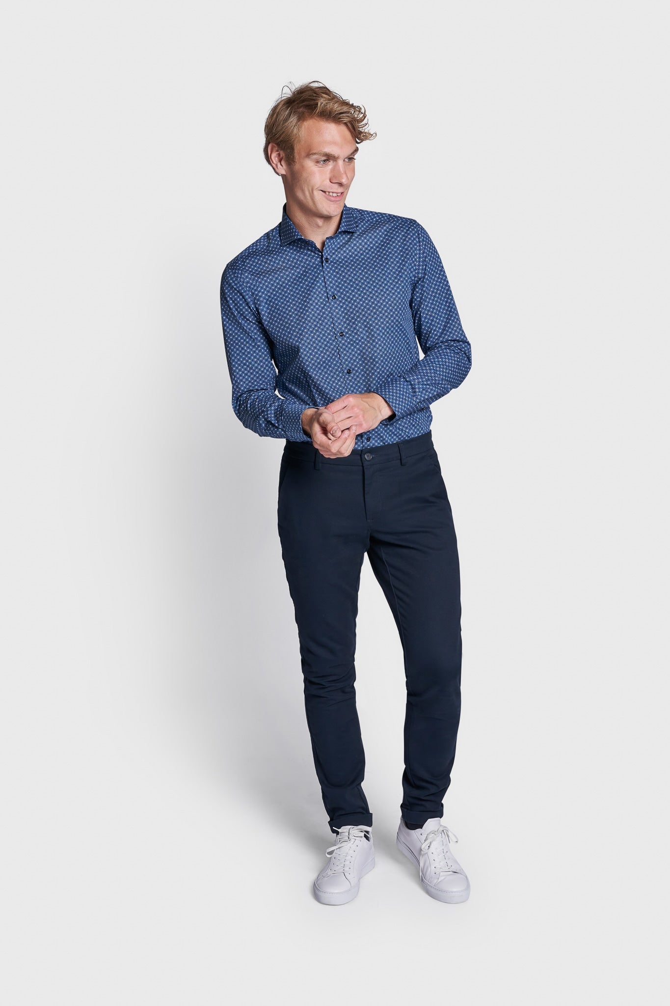BS Jamie Modern Fit Skjorta - Dark Blue