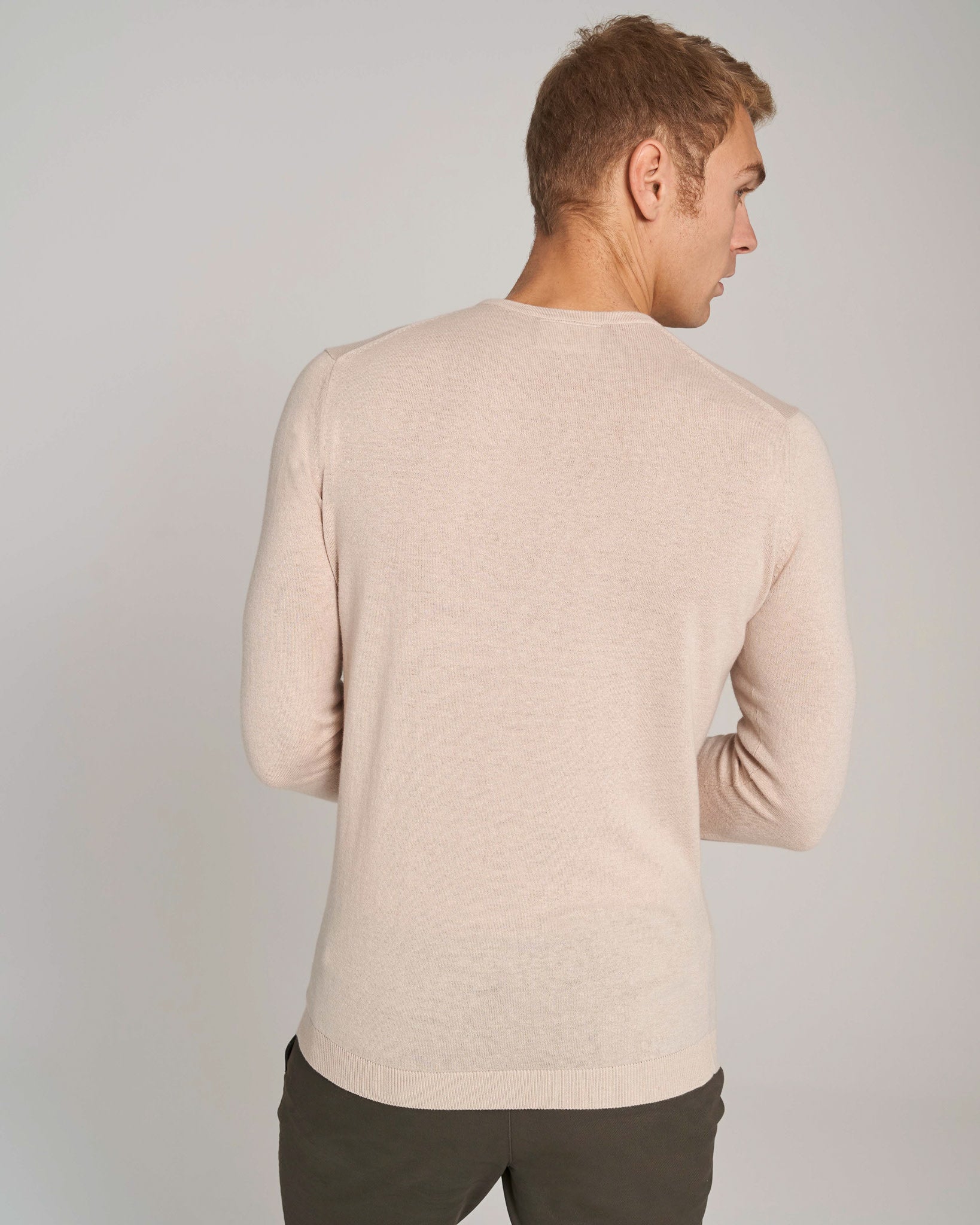 BS Gunnar Regular Fit Stickad Tröja - Sand